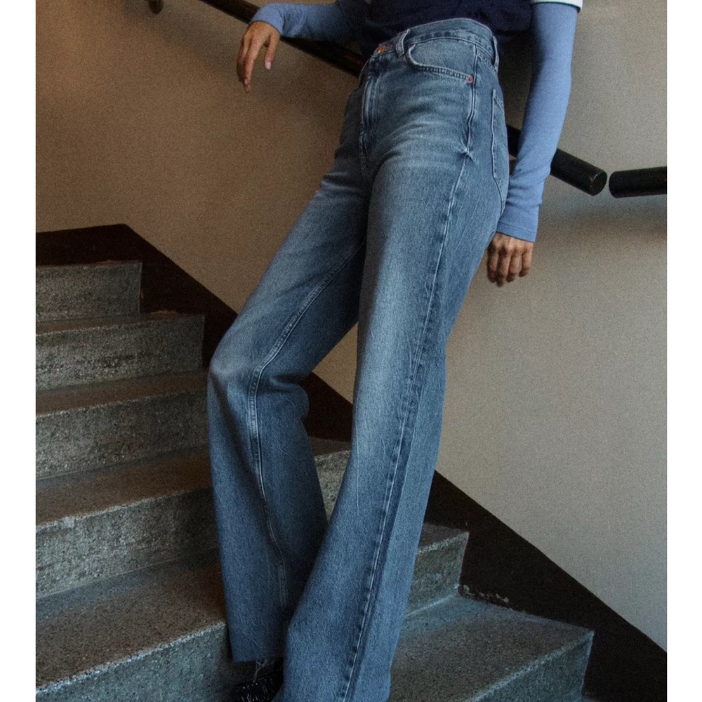 Zara TRF High-Waist Wide Leg Jeans